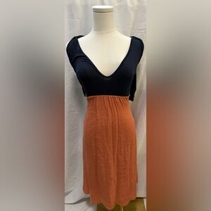 Amadi Blue and Orange Sleeveless Dress